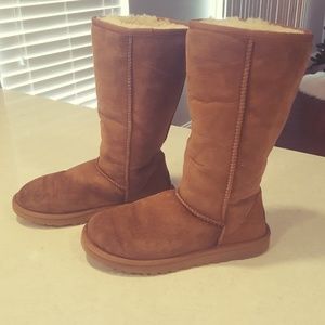 Tall UGG Australia Sheepskin Tan Boots